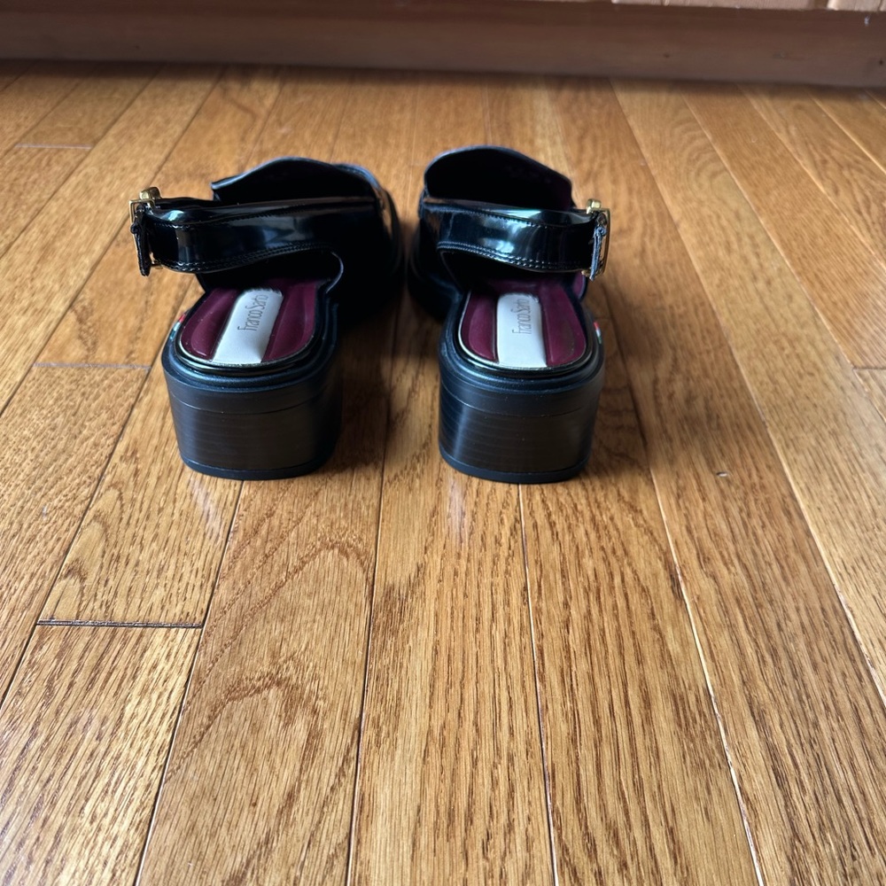 Franco Sarto Giada Slingback Loafer Pump Size 7.5 Black - Picture 4 of 6